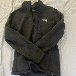 The North Face Half Zip Pullover Fleece Jacket Mens Size Medium Black NWOT